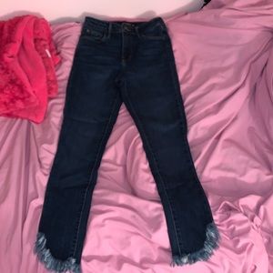 EUC Just Black Teigan High Rise Raw Hem Skinny Jeans